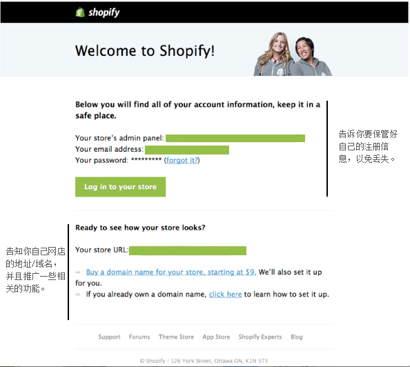 Shopify欢迎邮件 Shopify欢迎邮件